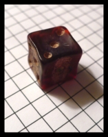 Dice : Dice - 6D - Very Old Red Clear With White Pips